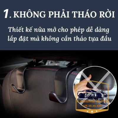 Móc Treo Đồ Chữ S Gắn Sau Ghế Ô Tô Xe Hơi, Nhựa ABS Cao Cấp An Toàn, Tiện Lợi, Hàng Dày Loại 1 - Hàng Nhập Khẩu
