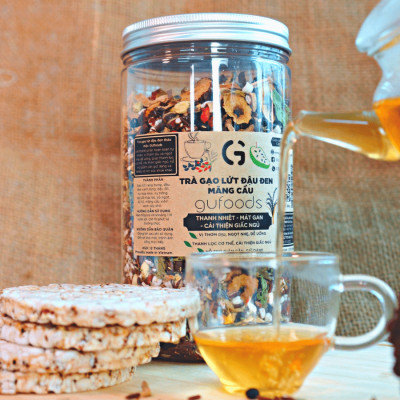 Trà gạo lứt đậu đen thanh nhiệt GUfoods - Tự nhiên, Healthy, Thanh lọc cơ thể, Mát gan, Cải thiện giấc ngủ, Đa dạng hương vị