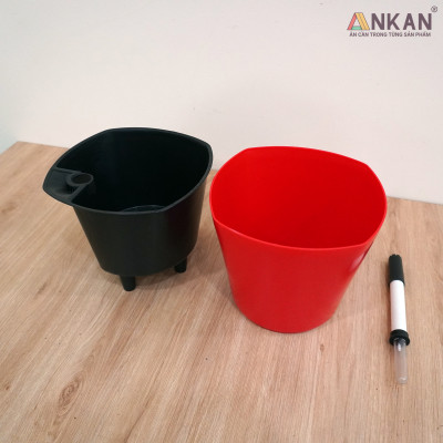 Chậu Tự Hút Nước ANKAN, Trồng Cây Nội Thất Để Bàn, Tự Tưới Thẩm Thấu, Có Phao Báo Nước, Nhựa Cao Cấp
