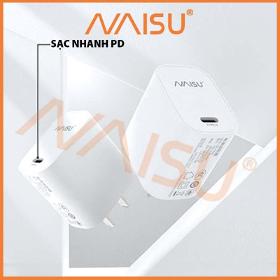 Đầu sạc nhanh NAISU Bộ chuyển đổi 3C được chứng nhận cho bộ sạc nhanh PD18W ID – 1815 - Hàng nhập khẩu