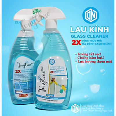 Nước lau kính Tonycare 650ml – Sạch bóng, chống bám bụi, không để lại vệt – Chính hãng Tonycare