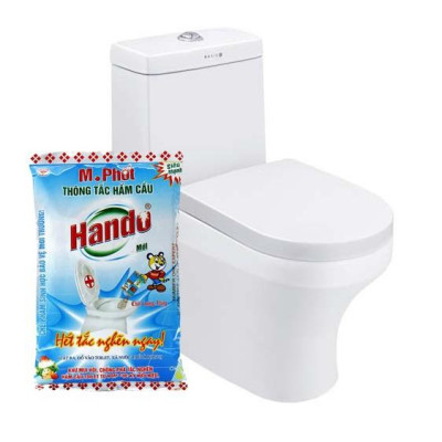 Combo 8 gói M.Phốt bột thông tắc bồn cầu Toilet Hando 300G