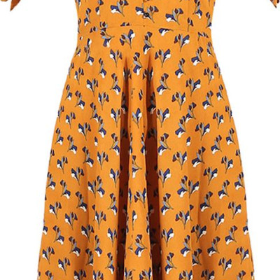 Đầm Xòe Nữ Kiểu Cúc Trai De Leah