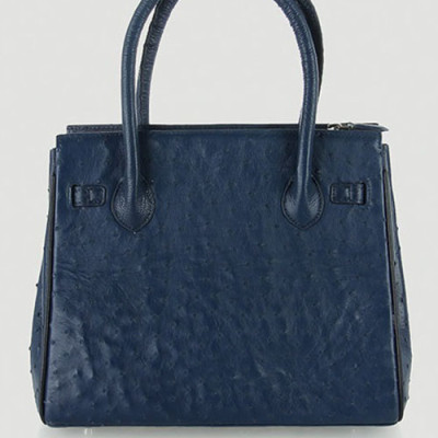 Túi xách da đà điểu Huy Hoàng cao cấp màu xanh đậm HT6442