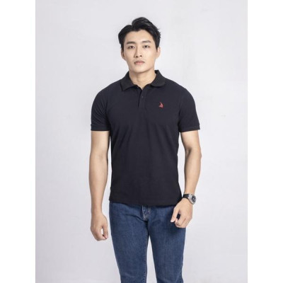 ÁO POLO THÊU LOGO CÁNH THUYỀN ĐEN