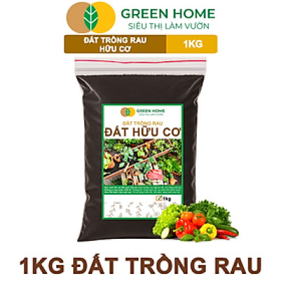 Đất Trồng Rau GreeHome, Sfarm, Bao 20dm3 (10kg), Hữu Cơ, Trộn Sẵn, Đầy Đủ Dinh Dưỡng Cho Rau, Củ