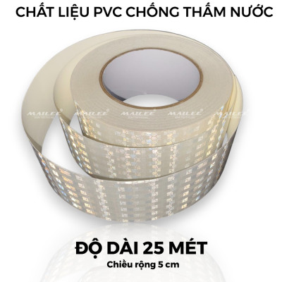 Decal Phản Quang Dán Xe Tải Xe Rơ Mooc Mai Lee PQ-25MT (25m x 5cm) Màu Trắng An Toàn Ban Đêm, Chất liệu PVC chống thấm nước