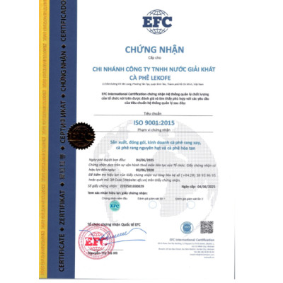 Cà phê rang xay Bình Minh Lekofe 100% Robusta Đắng đậm chát nhẹ Túi 500gram