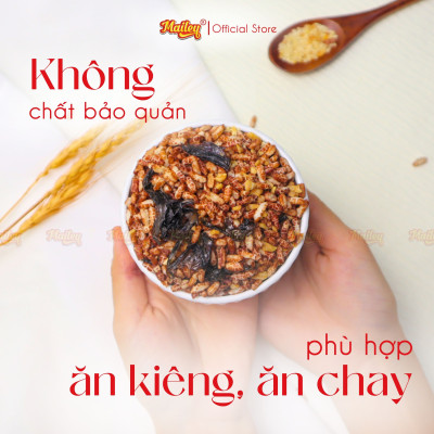 Gạo lứt giảm cân ăn liền Mailey hũ 300g - gạo lứt sấy rong biển/cháy tỏi ăn kiêng healthy eat clean