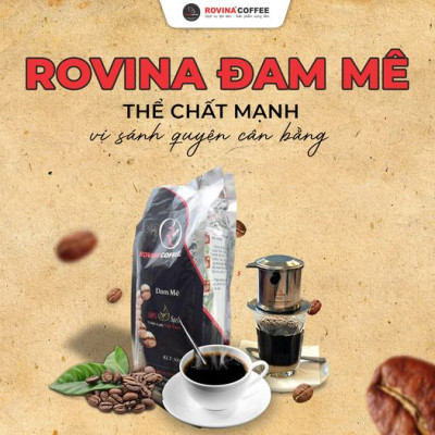 Cà Phê Rovina Đam Mê-  Pha Phin -  Gói 500gr Mùi Thơm Quyến Rũ, Đậm Đà Mang Lại Những Tách Cà Phê Tuyệt Hảo Thương Hiệu Rovina Coffee