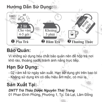 Trà Giảo Cổ Lam - Giúp Ổn Định Huyết Áp, Kiểm Soát Cân Nặng (Hộp 50 Túi Lọc X 2g)- Nguyên Thái Trang – Thảo Dược Thiên Nhiên – Tốt Cho Sức Khỏe