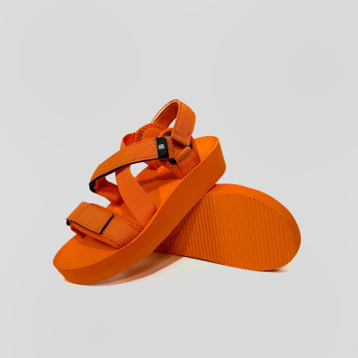 Giày Sandal Nữ The Bily 02W Quai Chéo Đôi - Màu Cam BL02WC