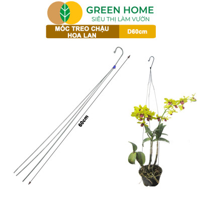 10 Móc Treo Chậu Lan Greenhome, D60Cm, Thiết Kế Tối Giản, Thẩm Mỹ, Treo Lan, Chậu Hoa, Dễ Sử Dụng