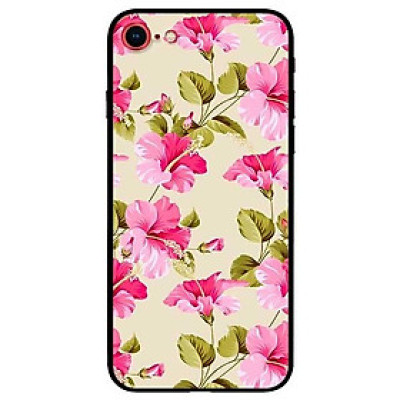 Ốp lưng dành cho iPhone 7 / iPhone 8 - iPhone Se 2020 - 7 Plus / 8 Plus mẫu Hoa Bụt Hồng