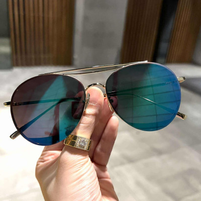 Kinh râm thời trang Hàn Quốc mắt xanh gương cao cấp + Tặng phụ kiện kèm theo