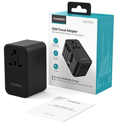 Củ sạc Choetech PD5020 du lịch đa năng (35W)/ PD5021 (45W)/ PD5022 (70W)- hàng chính hãng