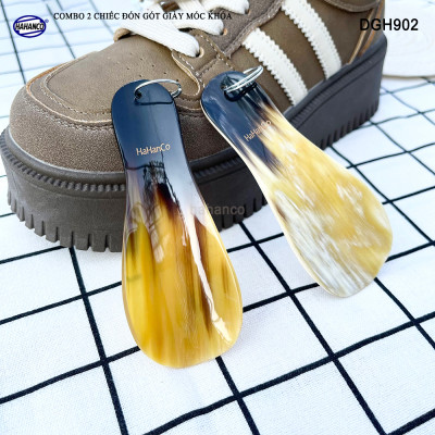 COMBO 2 chiếc Đón gót giày bằng sừng nhỏ gọn, làm móc khóa hoặc để túi (DGH902) Cho giày Nam & Nữ