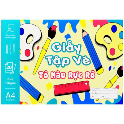 Tập Vẽ A4 - 40 Trang 120gsm - The Sun - Tô Màu Rực Rỡ