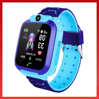 Đồng Hồ Thông Minh Trẻ Em Chống Nước Chuẩn IP67 Watch Q12 MÀU XANH - Hàng nhập khẩu