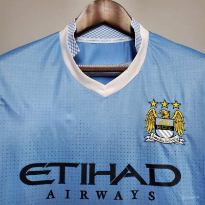 Áo Bóng Đá Retro Manchester City 2011 - Sân Nhà bản cao cấp vải Cotton Polyester