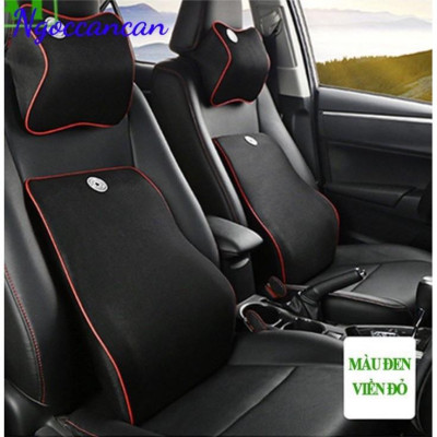 Bộ Gối Tựa Đầu Và Tựa Lưng Cao Su Non Cao Cấp Dành Cho  Ô Tô Xe Hơi
