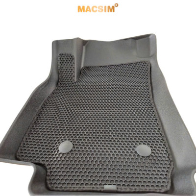 Thảm ô tô sd1 2 lớp dạng lưới lục giác Vinfast Fadil  màu đen - bề mặt cao su siêu sạch - Macsim