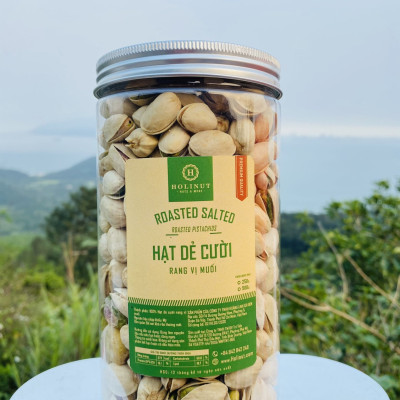 Hạt dẻ cười rang muối, Không Tẩy Trắng, Bùi giòn, Thơm ngon - nhập khẩu Mỹ chính ngạch Thương Hiệu Holinut/  500gram