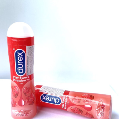  Gel bôi trơn Durex Play Strawberry 100ml - Hương dâu - 100% Hàng chính hãng