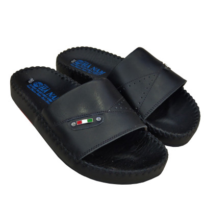 Dép Nam Quai Ngang HÀ NAM Da Bò Thật Cao Cấp DNA2078