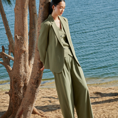 Quần ống suông form rộng PHOEBE thiết kế cao cấp WHITE CHIC