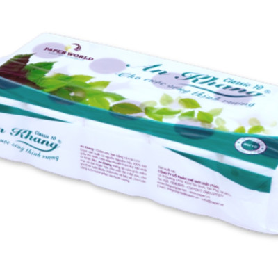 Hai lốc giấy vệ sinh An Khang Classic10 hai lớp - 10 cuộn / lốc