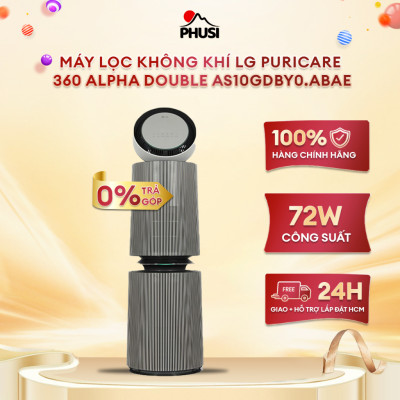 Máy lọc không khí LG PuriCare 360 Alpha Double AS10GDBY0 72W - Hàng chính hãng - Giao HCM và 1 số tỉnh thành