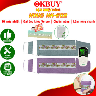Túi Chườm Nóng Bằng Muối Ngải Cứu Nikio NK-202 - Dòng Cao Cấp Có Khóa Dán, Cải Thiện Giảm Đau Mỏi Lưng Cổ Vai Bụng Kinh 
