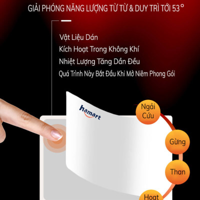 Miếng Dán Nhiệt Giữ Ấm Cơ Thể Chườm Nóng Giảm Đau Bụng Kinh Hamart Toả Nhiệt Kéo Dài Hiệu Quả