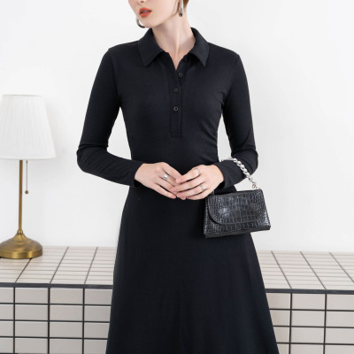 Đầm thun xòe tay dài