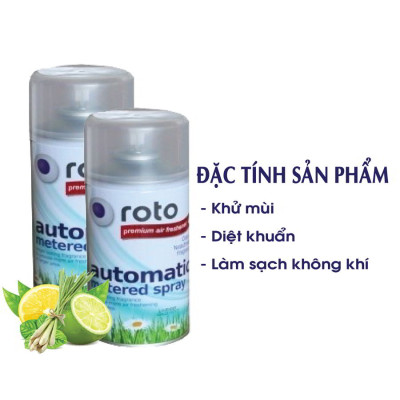 Combo 2 chai xịt phòng RT300 mùi chanh sả, giúp khử mùi, làm sạch không khí, tạo cảm giác dễ chịu