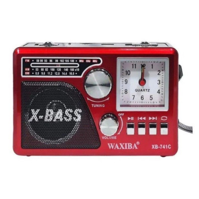 Đài Radio Nghe Nhạc, Đài Radio Waxiba XB-741C FM-AM-SW Cao Cấp-Usb-Thẻ Nhớ-Aux-Đèn Pin-Hàng Chính Hãng