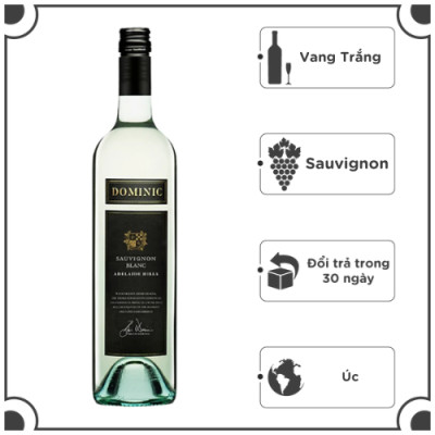 Rượu Vang Trắng Dominic BLACK LABEL Sauvignon Blanc 750ml 12.5% Acl