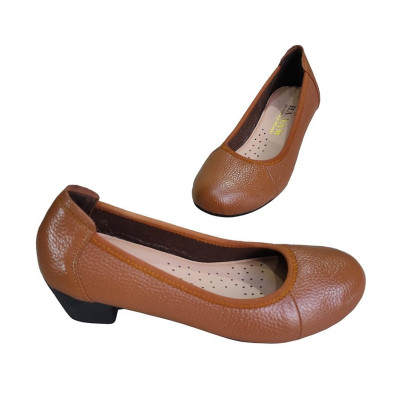 Giày Búp Bê Nữ Cao Gót HA NAM Da Bò Thật Thời Trang Cao Cấp 5cm GBBN2081