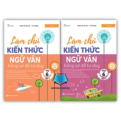 Sách - Combo Làm chủ kiến thức Ngữ Văn bằng sơ đồ tư duy lớp 6 - Tập 1 + 2 (MC)