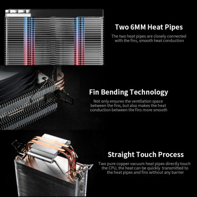 Quạt tản nhiệt CPU Jonsbo LED Bộ làm mát CPU CR-1200 Thay thế cho Intel LGA1200 / Intel 1151 / AMD