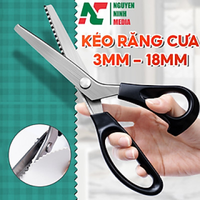 Kéo răng cưa 3mm - 18mm, Kéo cắt viền, Kéo cắt hàng làm thủ công cao cấp (bầu tròn và răng nhọn) - VSP Cao cấp