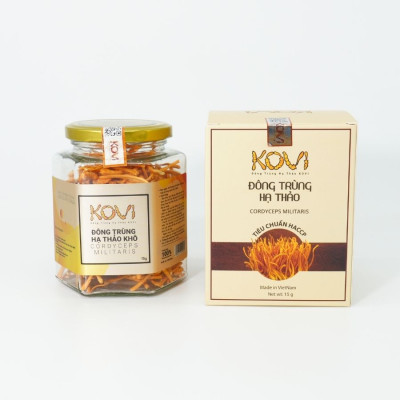 Đông trùng hạ thảo KOVI khô sấy thăng hoa 15g | Hàm lượng dược chất cao 4 sao OCOP