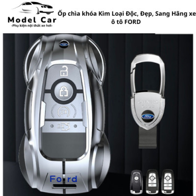 Ốp chìa khóa Kim Loại Độc, Đẹp, Sang Hãng xe ô tô FORD Ranger Wildtrak 4x2 Raptor Fx 4 Max Wildtrak XLT XL EcoSport next generation Ranger 2023