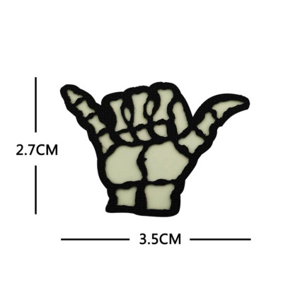 Patch_velcro máy bay F22_la bàn_cử chỉ tay_dạ quang_phản quang