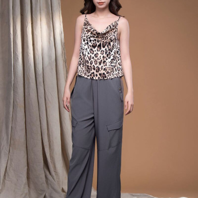 Áo beo lụa cát cổ đổ LM112407 [BST Da Beo]