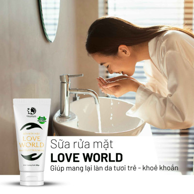 Sữa rửa mặt cho da dầu cho da khô cho da mụn sữa rửa mặt cho da nhạy cảm cho nam sữa rửa mặt cho da hôn hợp tinh trái nhàu thiên nhiên dành cho da đầu mụn nhạy cảm sữa rửa mặt dành cho bà bầu sữa rửa mặt love world