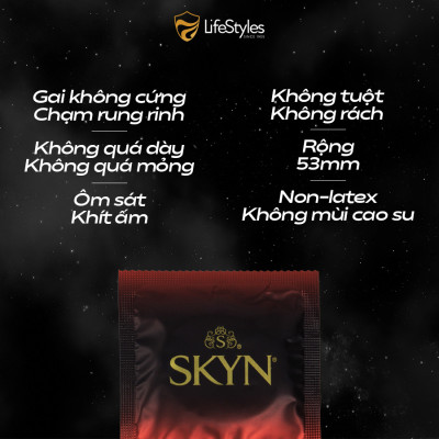 Combo Yêu Lại Từ Đầu - Bao cao su Lifestyles Skyn Intense Nonlatex 10 bao + 1 Bao cao su LifeStyles Zero 12 bao