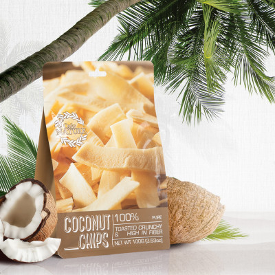 Dừa Sấy Giòn - Coconut Chips Only Nature (100gr/ hộp)