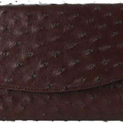 Túi xách nữ da đà điểu Huy Hoàng đeo chéo màu nâu đất HT6433